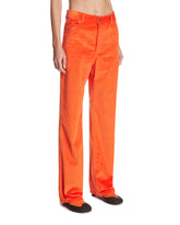 Orange Cotton Corduroy Trousers | PDP | Antonia