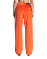Orange Cotton Corduroy Trousers | PDP | Antonia