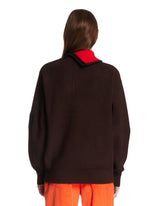 Brown Wool Zip Sweater | PDP | Antonia