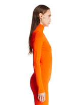 Orange Viscose Blend Top | PDP | Antonia
