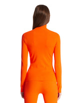 Orange Viscose Blend Top | PDP | Antonia