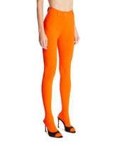Orange Viscose Blend Leggings | PDP | Antonia