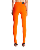 Orange Viscose Blend Leggings | PDP | Antonia