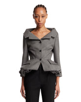 Blazer Scultoreo In Lana Grigio | PDP | Antonia