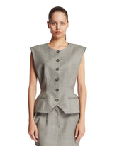 Gray Wool Top | PDP | Antonia