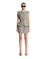 Gray Wool Top | PDP | Antonia