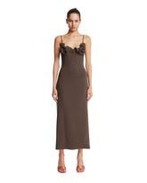 Brown Wool Midi Dress | PDP | Antonia