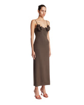 Brown Wool Midi Dress | PDP | Antonia