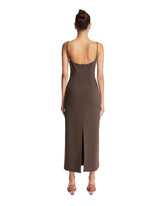 Brown Wool Midi Dress | PDP | Antonia