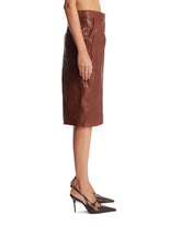 Gonna Midi In Pelle Marrone | PDP | Antonia
