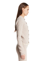Beige Crochet Wool Cardigan | PDP | Antonia