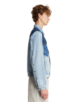 Blue Patchwork Effect Denim Jacket | PDP | Antonia