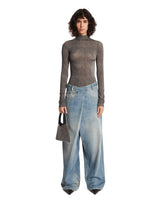 Blue Wrap-Front Jeans | PDP | Antonia