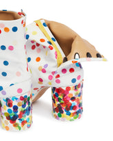 White Polka Dot Tabi Ankle Boots | PDP | Antonia