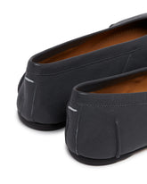 Black Leather Tabi Ballet Flats | PDP | Antonia
