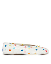 White Polka Dot Leather Tabi Ballerina Flats - MAISON MARGIELA | PLP | Antonia