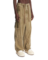 Green Cotton Cargo Trousers | PDP | Antonia