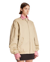 Beige Oversized Bomber Jacket | PDP | Antonia