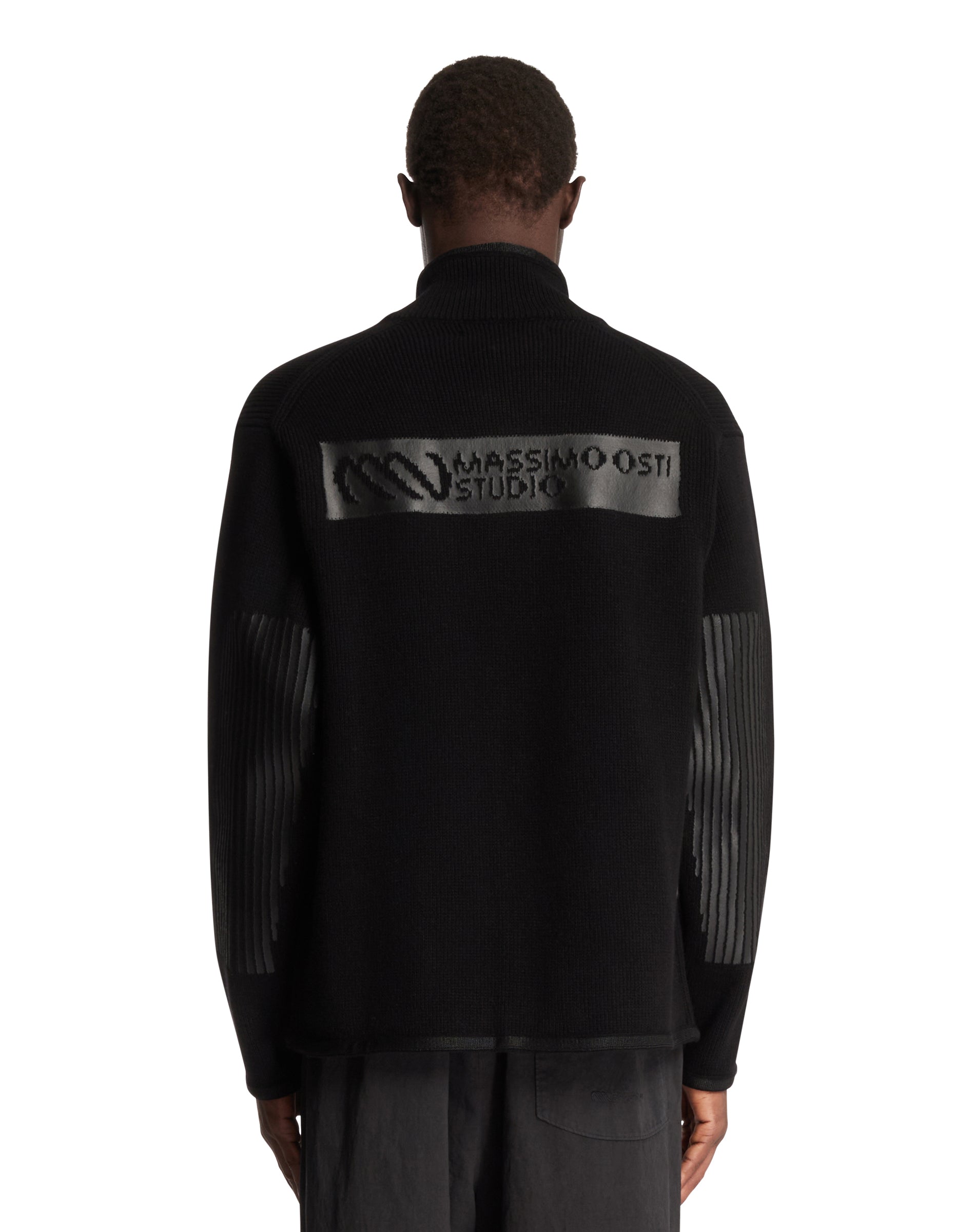 Left Hand Massimo Osti イタリア カーディガン Black Vulc Cardigan | MASSIMO OSTI STUDIO - Antonia