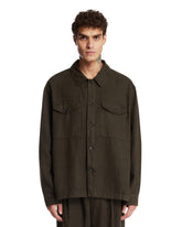Green Emerized Linen Overshirt | PDP | Antonia