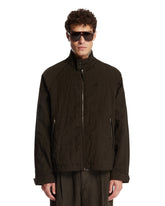 Green Wool and Nylon Padded Bomber Jacket - Men's jackets | PLP | Antonia
