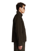 Green Wool and Nylon Padded Bomber Jacket | PDP | Antonia