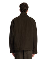 Green Wool and Nylon Padded Bomber Jacket | PDP | Antonia