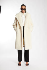 White Teddy Bear Icon Coat | PDP | Antonia