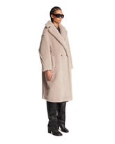 Beige Teddy Bear Icon Coat | PDP | Antonia