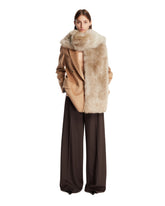 Beige Camel Hair Double-Breasted Blazer | PDP | Antonia