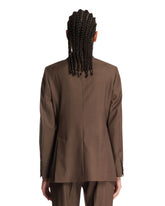 Brown Wool Double-Breasted Blazer | PDP | Antonia