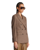 Blazer Doppiopetto A Quadri Beige | PDP | Antonia