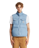 Blue Ervional Padded Denim Vest | PDP | Antonia