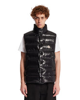 Black Glossy Padded Vest | PDP | Antonia