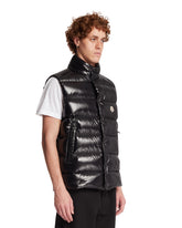 Black Glossy Padded Vest | PDP | Antonia