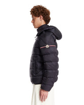 Blue Ravenlock Short Down Jacket With Hood | PDP | Antonia