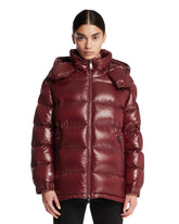 Burgundy Maire Short Down Jacket With Hood - Products | PLP | Antonia