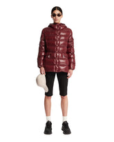 Burgundy Barante Short Down Jacket With Hood - Products | PLP | Antonia