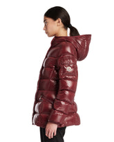 Burgundy Barante Short Down Jacket With Hood | PDP | Antonia