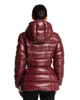 Burgundy Barante Short Down Jacket With Hood | PDP | Antonia