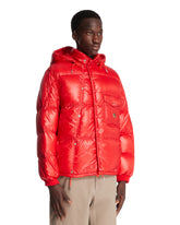 Karakorum Red Short Hooded Down Jacket | PDP | Antonia