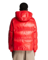 Karakorum Red Short Hooded Down Jacket | PDP | Antonia