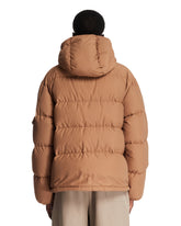 Himalaya Beige Short Hooded Down Jacket | PDP | Antonia