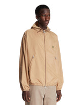 Beige Hooded Windbreaker Jacket | PDP | Antonia
