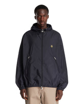 Blue Hooded Windbreaker Jacket | PDP | Antonia