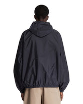 Blue Hooded Windbreaker Jacket | PDP | Antonia