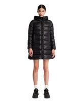 Black Suyenne Midi Down Jacket With Hood | PDP | Antonia