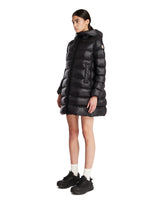Black Suyenne Midi Down Jacket With Hood | PDP | Antonia
