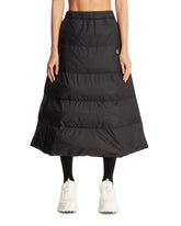 Black Padded Midi Skirt | PDP | Antonia