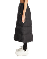 Black Padded Midi Skirt | PDP | Antonia